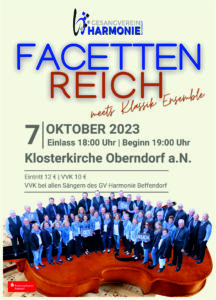Facettenreich: Konzert des Gesangverein Harmonie Beffendorf @ Klosterkirche Oberdorf a.N.