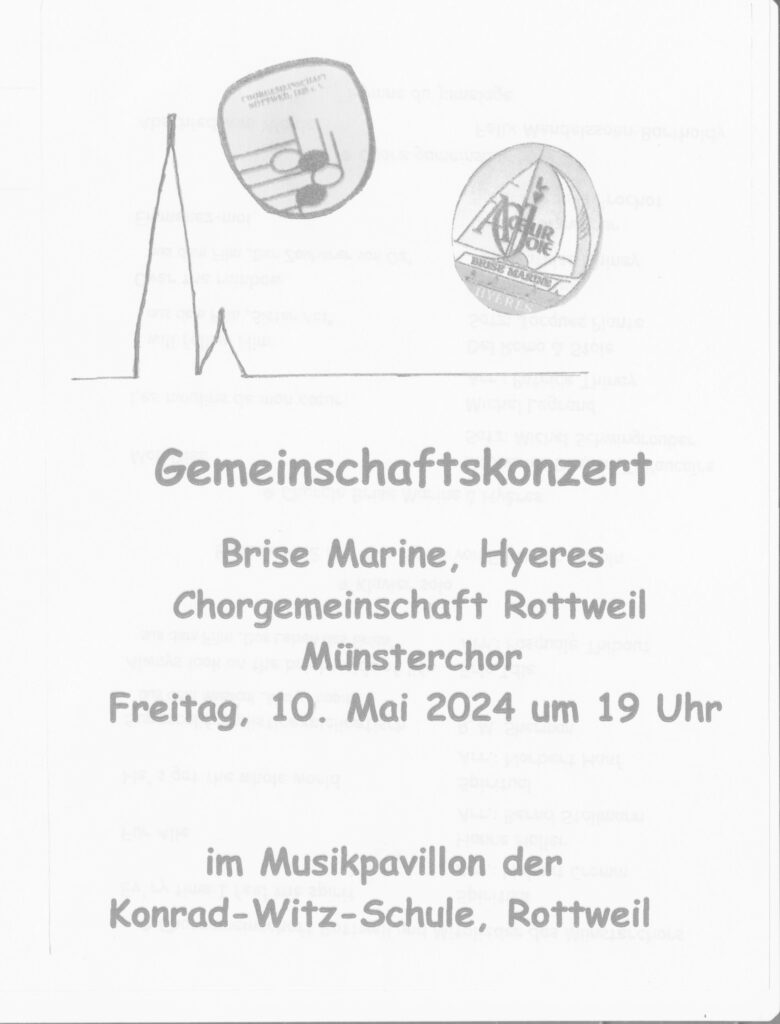 Gemeinschaftskonzert in Rottweil: drei Chöre @ Musikpavillon der Konrad-Witz-Schule